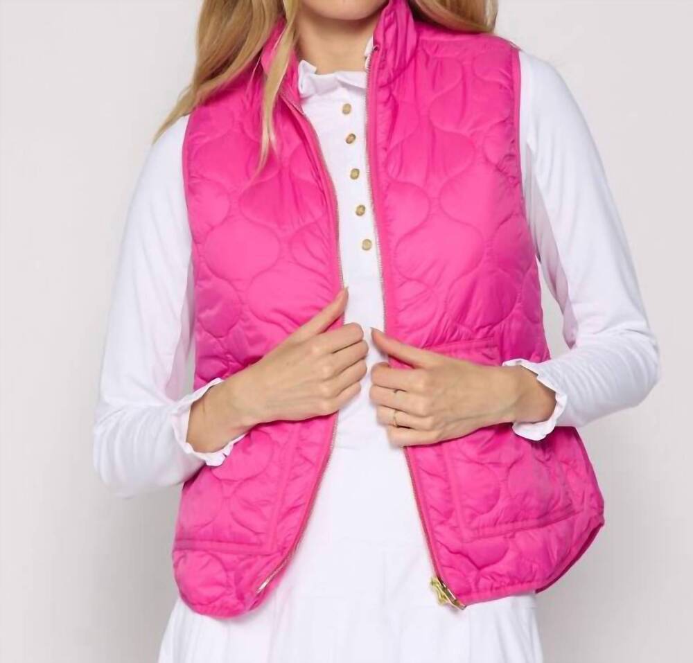 NEW G LIFESTYLE padded vest in hot pink